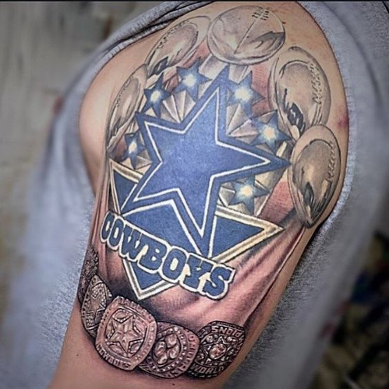 Championship Nfl Rings Dallas Cowboys Quarter Sleeve Tattoo
