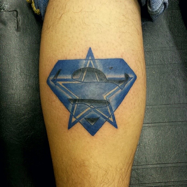 Superman Dallas Cowboys Tattoo