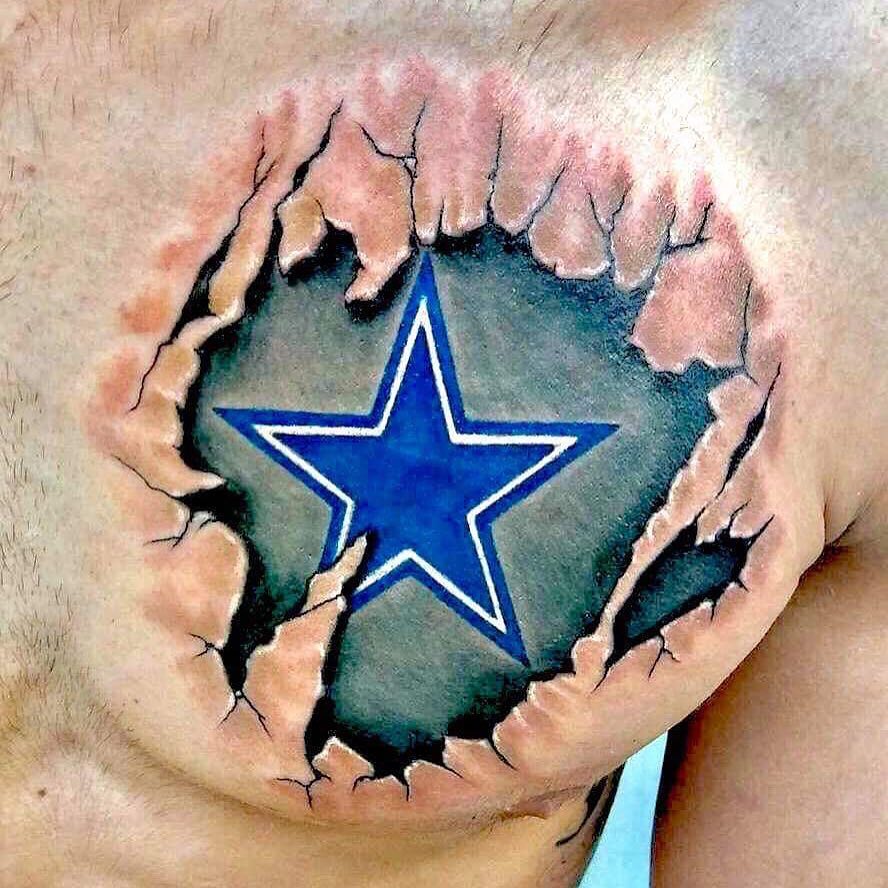 Cracked Up Dallas Cowboys τατουάζ