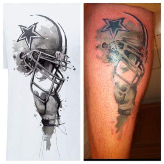 Tatouage Aquarelle Dallas Cowboys