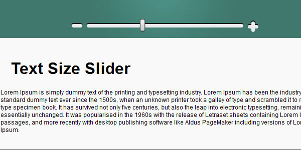 Utilisez l'interface utilisateur jQuery pour contrôler la taille de votre texte