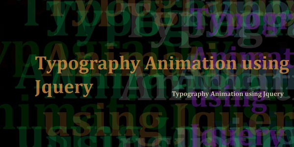 Animation de typographie à l'aide de jquery