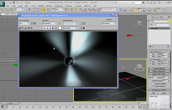 אפקט תאורה כדור מגניב 3D Studio Max