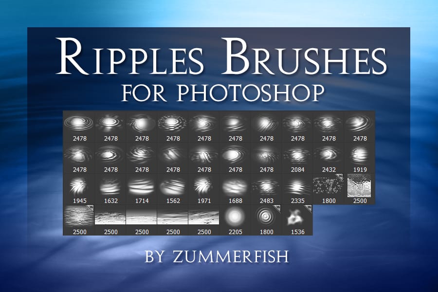 Ripples Brushes δωρεάν βούρτσες Photoshop