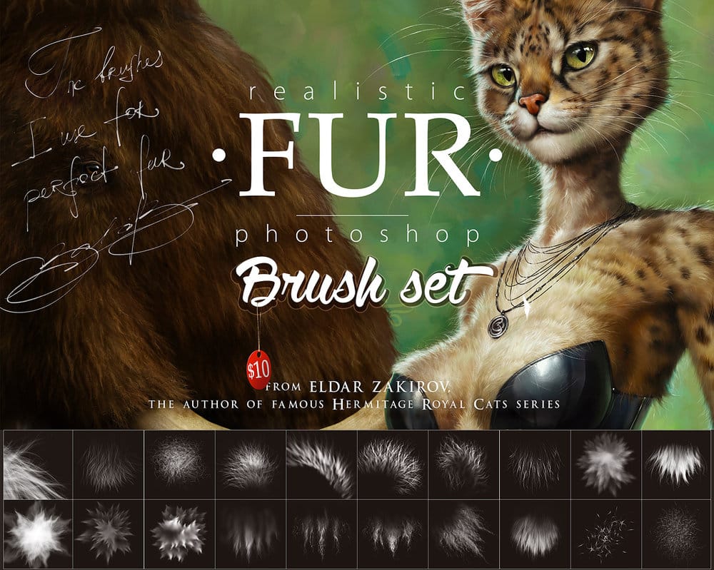 Fur Brush Σετ δωρεάν βούρτσες photoshop