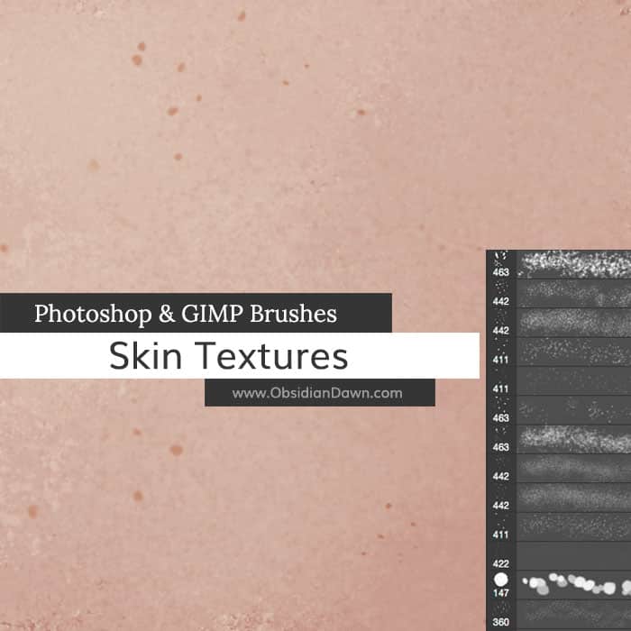 Pinceaux à textures de peau pinceaux photoshop gratuits