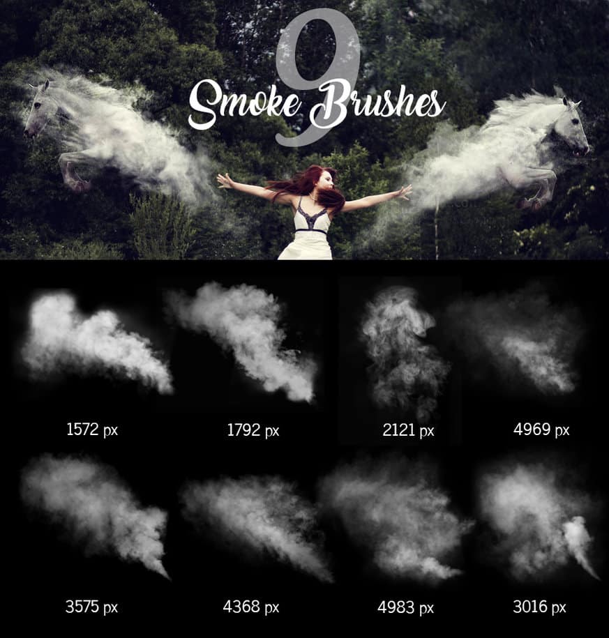 Πινέλα καπνού δωρεάν βούρτσες Photoshop