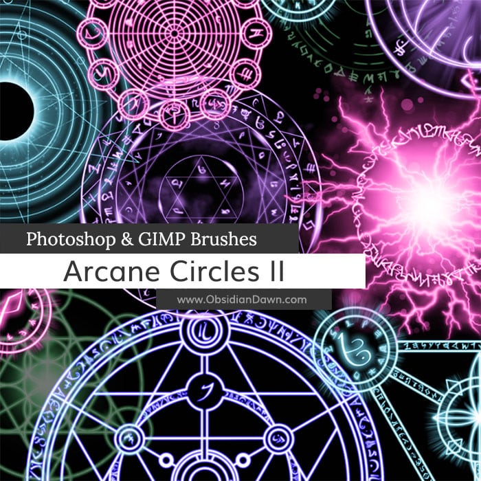 מברשות Arcane Circles Brushes ללא תשלום