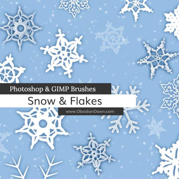 Χιόνι & amp; Πινέλα Flakes δωρεάν βούρτσες Photoshop
