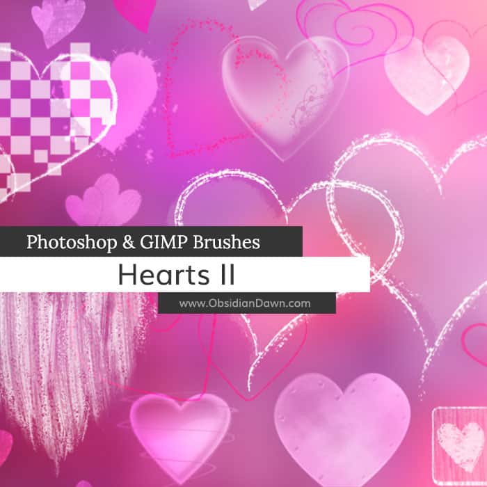Τα Hearts Brushes δωρεάν βούρτσες Photoshop