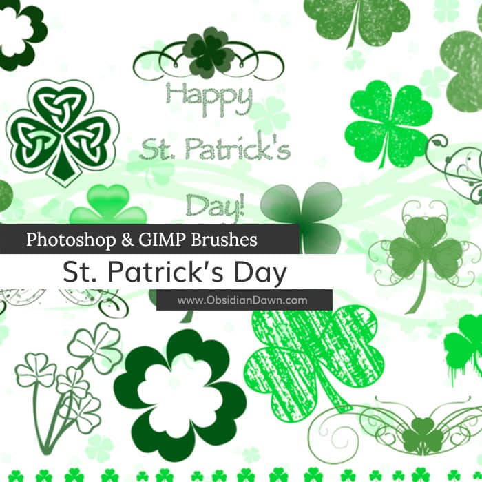 Brosses de la Saint-Patrick brosses photoshop gratuites