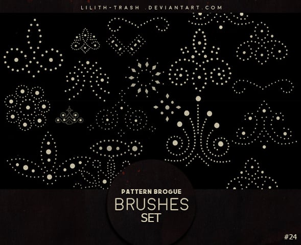 Pattern Brogue Brushes Δωρεάν βούρτσες photoshop