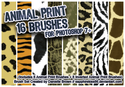 Pinceaux à imprimé animal pinceaux photoshop gratuits