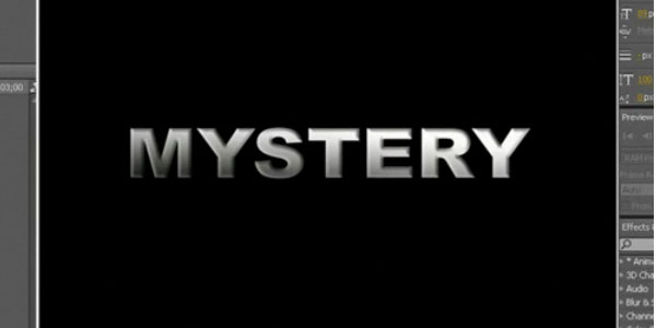 Mystery Text στο Adobe After Effects