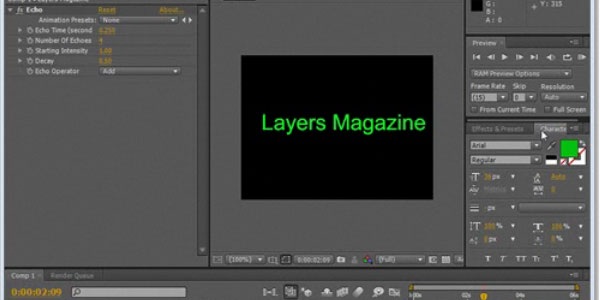 Exportation du format XFL d'After Effects vers Flash