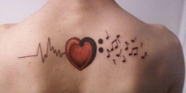 Amour de la musique tatouage