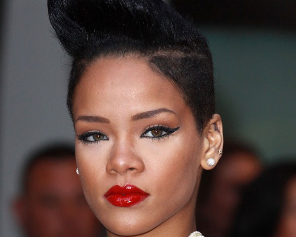 Rihanna High Scultped Hairstyle