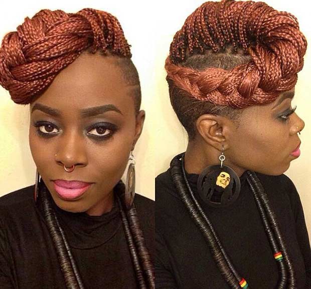 Micro Braids Mohawk Style