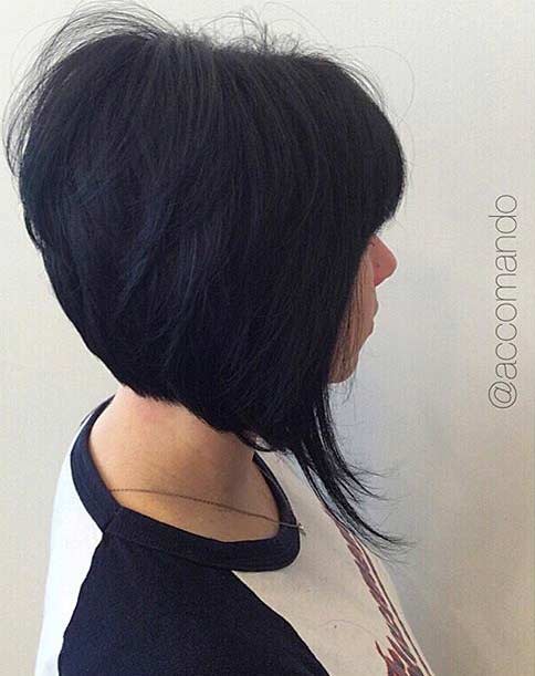 Idée courte de coupe de cheveux de Bob inversé
