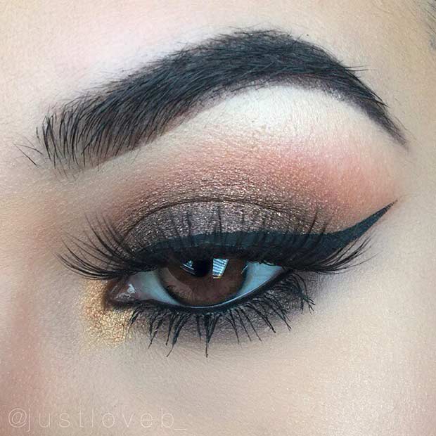 Oeil fumé brun chic pour le bal