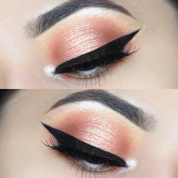 Peachy Prom Eye Makeup Look