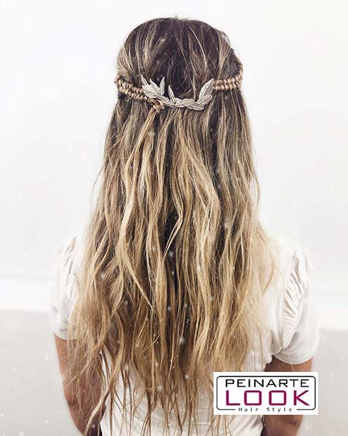 Half Up, Half Down Hair with Boho Vibe