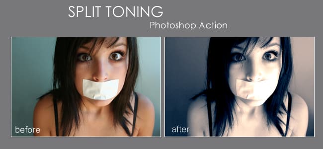 Split toning action photoshop