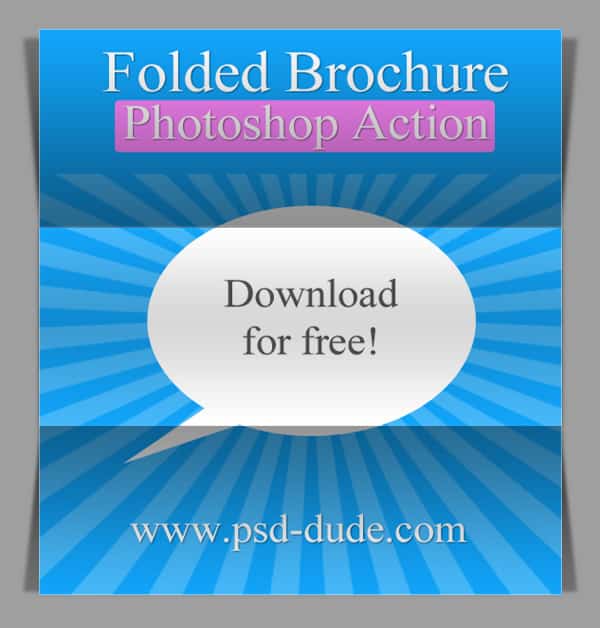 Brochure pliée Action Photoshop