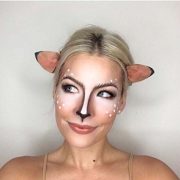 Maquillage de cerf mignon pour de jolies idées de maquillage d'Halloween