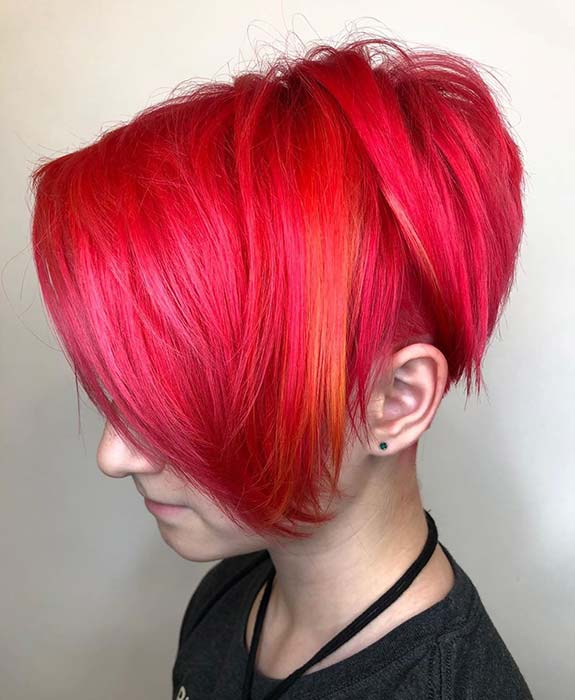 Idée de cheveux roux vif