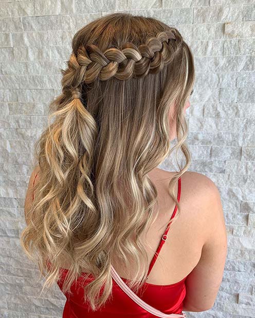 Πλεκτά Half Updo για το Prom