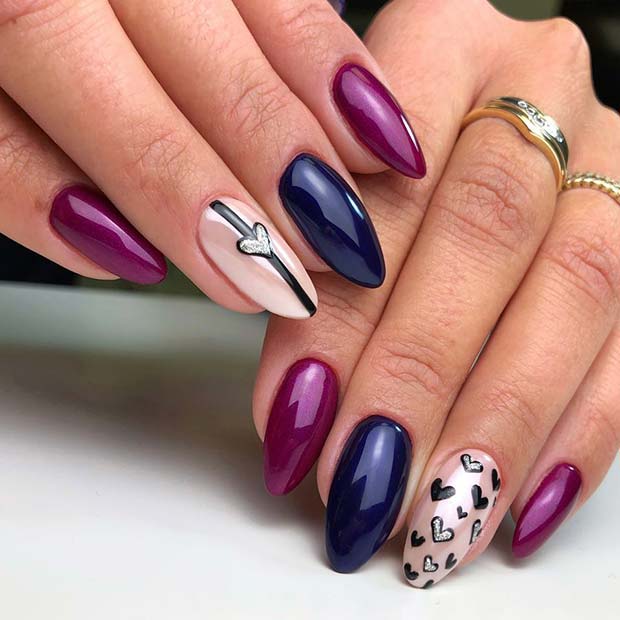 Ongles Coeur Audacieux
