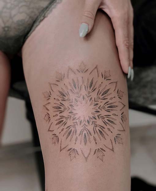 Tatouage mandala délicat