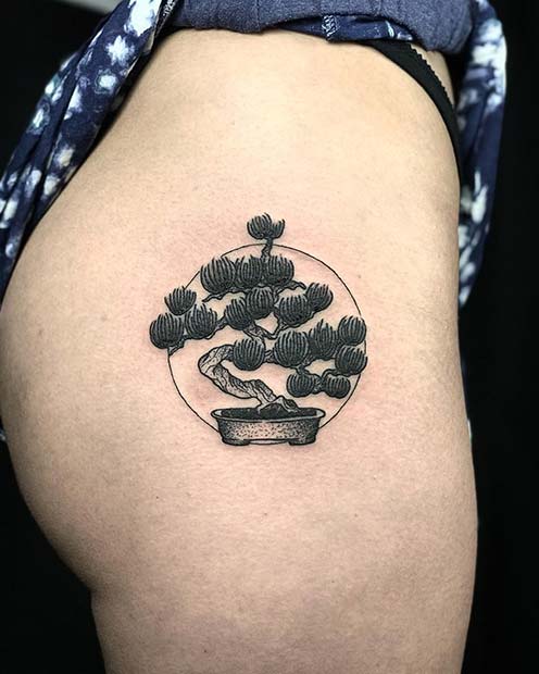 Μοναδικό τατουάζ Bonsai Tree