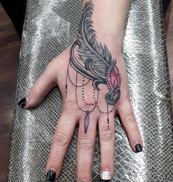 Vintage Φτερά τατουάζ χεριών για γυναίκες