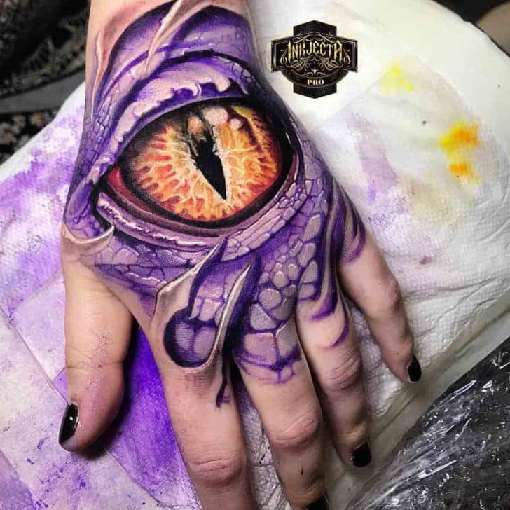Τατουάζ χειρός Dragon Eye για γυναίκες
