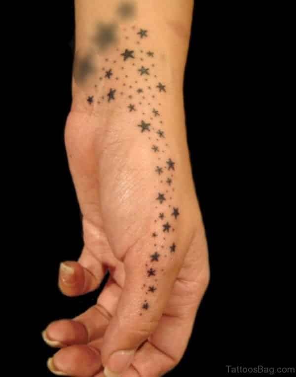 Τατουάζ χειρός Tiny Stars για γυναίκες