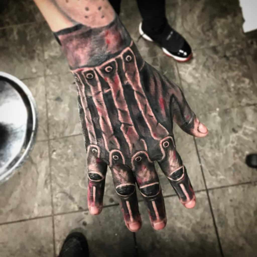 Freddy Krueger tatouage à la main pour les femmes