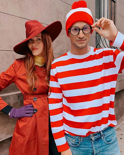 Idée de costume de couple où est Wally