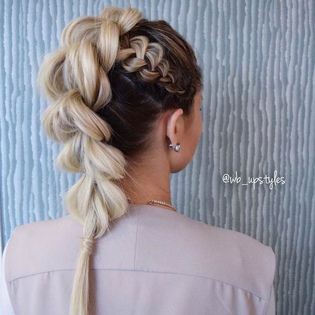 Pull Through Braid Ponytail Idea for Prom