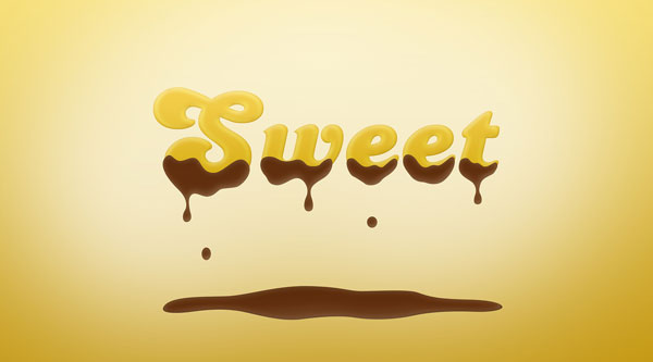 צור אפקט טקסט מצופה שוקולד מתוק