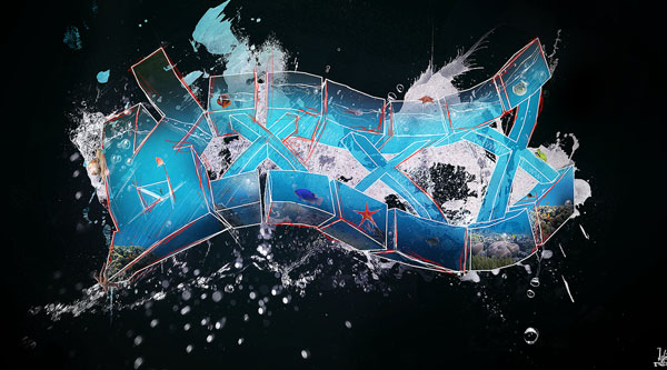 Créez un effet de texte Graffiti 3D sympa à l'aide de dessins au trait dans Photoshop