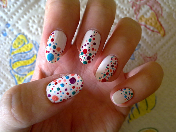 Ongles Bulles Multicolores