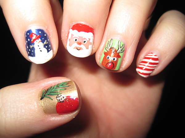 Ongles Thème De Noël