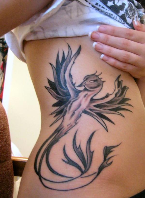 Phoenix Side Tattoo