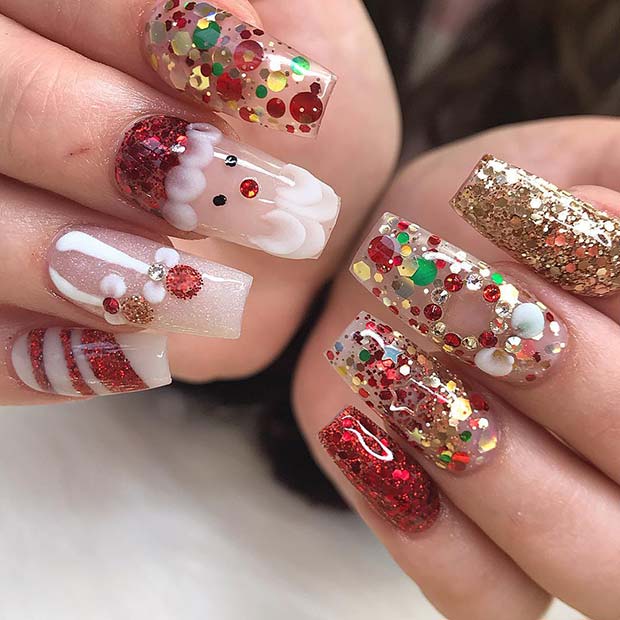 Nail Art de Noël audacieux et unique