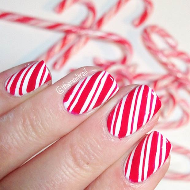 Candy Cane Nails