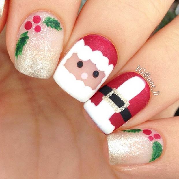 Ongles Mignons Du Père Noël