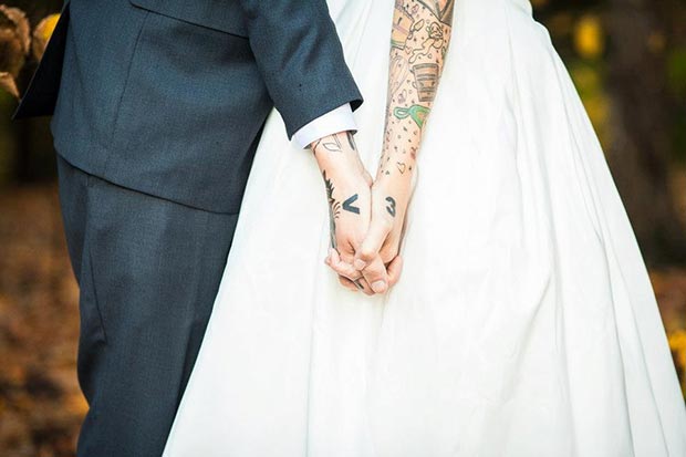 Tatouages ​​​​de couple de coeur de bras assortis