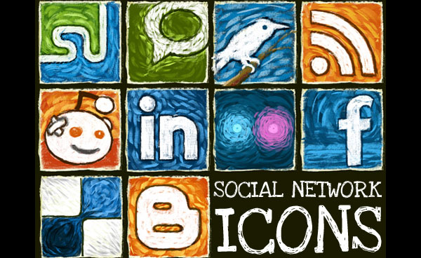 Ensemble d'icônes de réseau social